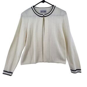 San Remo Size Small Petite Cardigan Sweater Laura Knits Gold Clasp Closure